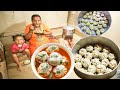 Homemade Pork MOMO Cooking & Eating In Village kitchen || MO MO Culture In Ethnic Family