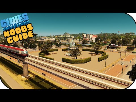 Building An Open Air Office Plaza In Cities Skylines! | Noobs Guide
