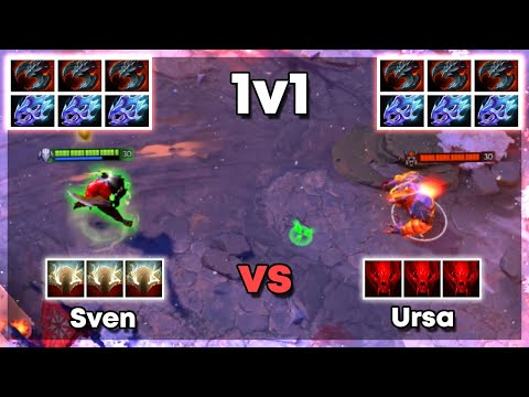 Sven vs Ursa with 3x Satanic and 3x Moonshard - Dota 2 1v1