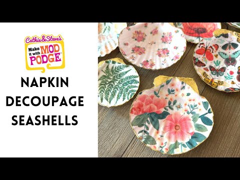 How To Napkin Decoupage Seashells