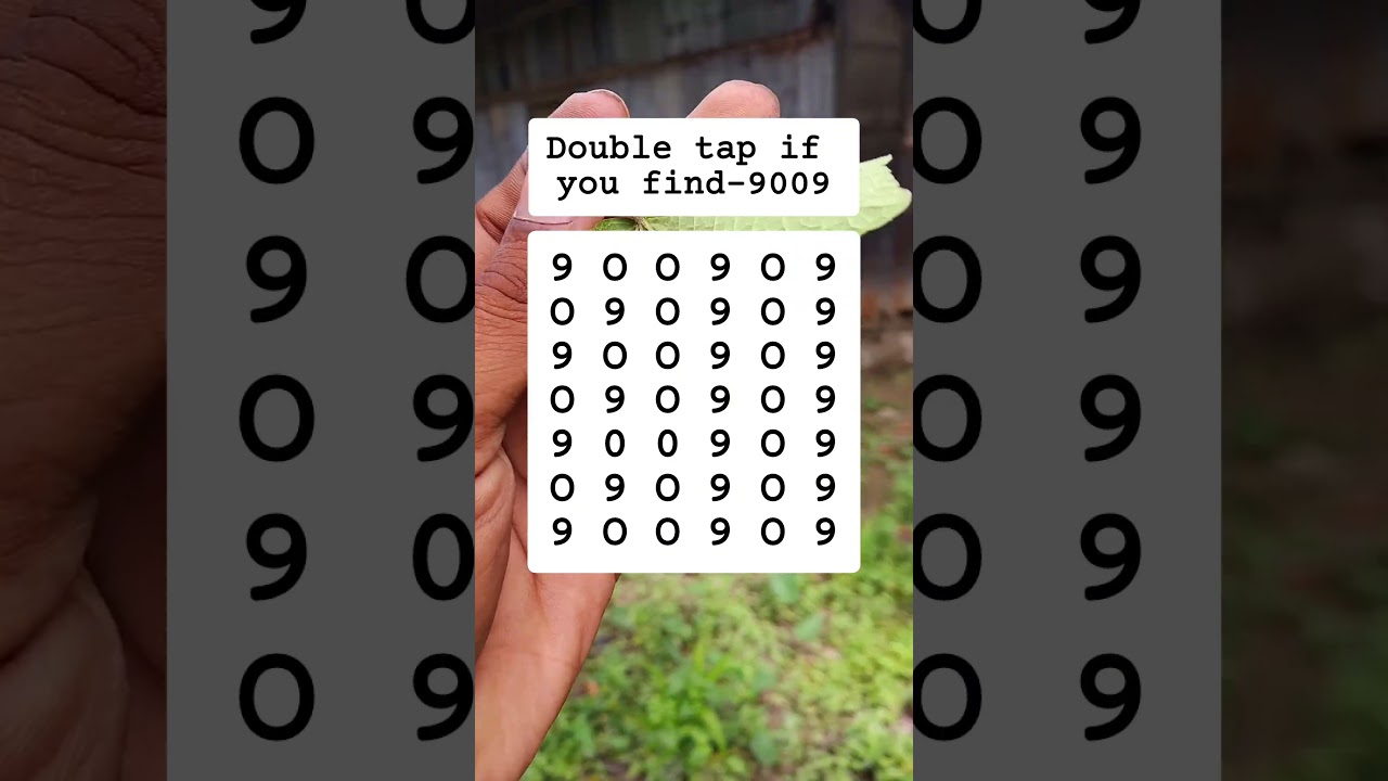 Double tap if you find-9009 #shorts #puzzle #brainteasers