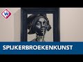 Schilderen met spijkerbroekenstof, tentoonstelling Ian Berry in Museum Rijswijk