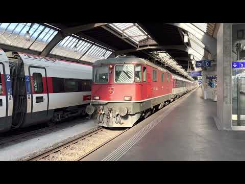 SBB Re420 11153 und EC Wagen als IC4 nach Stuttgart ab Zürich HB