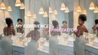 VLOG: Finally got my spine tattoo! Pain Level, Healing Process, + Advice