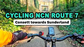 Cycling NCN route 7 from Consett towards Sunderland