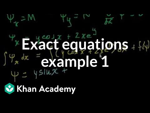 Exact Equations Example 1