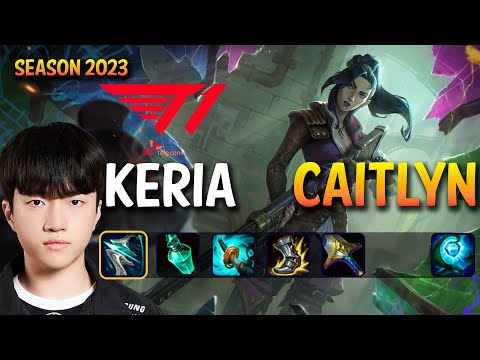 T1 Keria CAITLYN vs VARUS ADC - Patch 13.23 KR Ranked