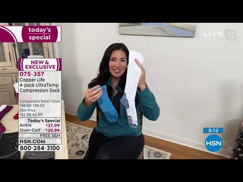 Copper Life 4pack UltraTemp OvertheCalf Compression Socks