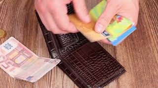 Гаманець для чоловіків горизонтального формату з натуральної шкіри з тисненням під крокодила Canpellini 21770 коричневий