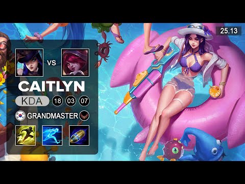 Caitlyn vs Xayah ADC - KR Grandmaster - Patch 25.13 Season 15