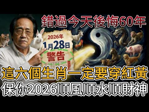倪海廈：1月28號壬寅日必看！6生肖穿紅黃，5種人穿黑藍，保你2026馬年翻天覆地！#倪海廈  #養生 #國學 #易經 #開運 #招財 #補財庫 #中醫 #風水 #2026運勢 #生肖運勢 #生肖