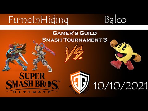 Gamer's Guild Smash Monthly 3 - FumeInHiding (Roy, Shulk) vs Balco (Pac-Man)