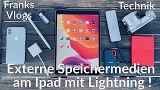 Externer Speicher am Ipad Pro mit Lightning benutzen SSD USBStick Festplatte Ipad OS 13.1 Test