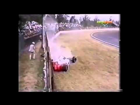 Gerhard Berger crash 1992 Mexican GP Qualifying