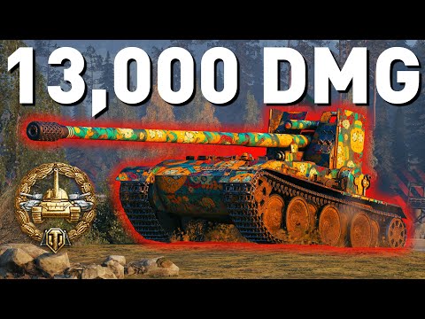 13,000 DAMAGE! Grille 15 in World of Tanks!
