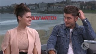 Zac Efron Can&#39;t Stop Blushing Around Alexandra Daddario (Flirty Interview)
