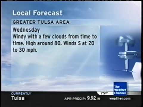 The Weather Channel IntelliStar 1 SD Local Forecast — 2008-04-29T18:58-0500 — Tulsa, OK