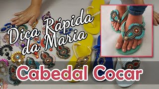 Cabedal Thaynara, Tecido, Cocar, Verde Turquesa