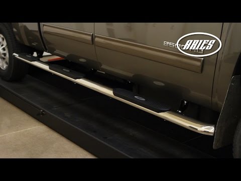 ARIES Side Bar Installation: 4" Wheel to Wheel Ovals 364045 on Chevy Silverado Crew Cab