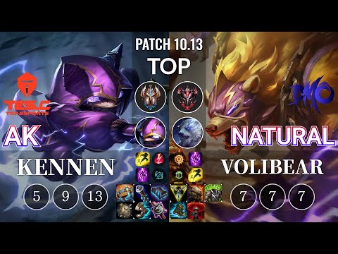 TES AK Kennen vs DMO Natural Volibear Top - KR Patch 10.13