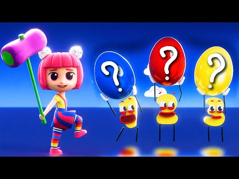 Big Balloons, Sweet Apples & Surprise Eggs! | D Billions Kids Songs