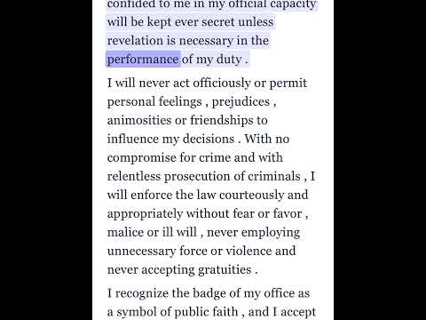 Law Enforcement Code of Ethics- Full