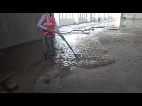 Gray sunken filling concrete, for construction, packaging ty...