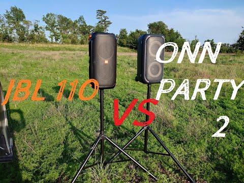 ONN Large Party Speaker Gen 2 vs JBL Partybox 110 ☀️ Outdoors Pole Mounted 🤯 Bass Boost On