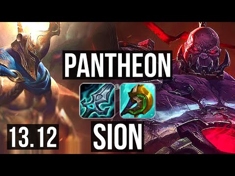 PANTHEON vs SION (TOP) | 6 solo kills, 1.2M mastery, 400+ games | NA Master | 13.12