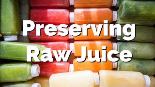 Freshly Frozen Cold Pressed Juice - Preserving Raw Juice