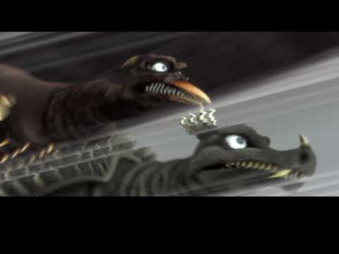 Anguirus and Rodan Race to the Door (RE-UPLOAD)