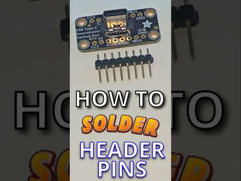 HOW TO Solder Header Pins On To A PCB