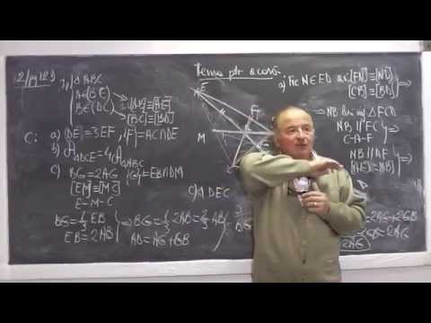 2/2 Lectia 725 Arii Triunghiuri echivalente Linia mijlocie Centru de greutate in triunghi - Clasa 7