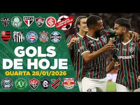 ⚽️ TODOS OS GOLS DESTA QUARTA 28/01/2026 GOLS DOS ESTADUAIS E BRASILEIRÃO, GOLS DA RODADA(COMPLETO)