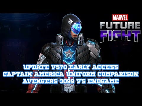 [EARLY ACCESS] CAPTAIN AMERICA AVENGERS 3099 VS ENDGAME - UNIFORM COMPARISON | MARVEL FUTURE FIGHT
