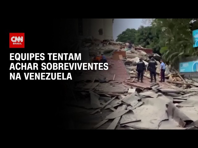 Equipes buscam por sobreviventes após terremotos na Venzuela | LIVE CNN