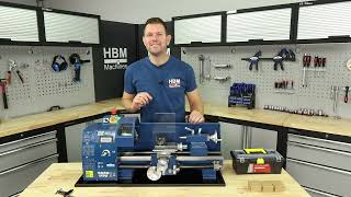 HBM 210 Vario, soustruh na kov s digitálním displejem, vario otáčkami a rychloupínačem A0 multifix, 80 kg
