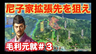 【信長の野望新生PK】毛利元就＃３   尼子家拡張先を先に攻略してしまおう！