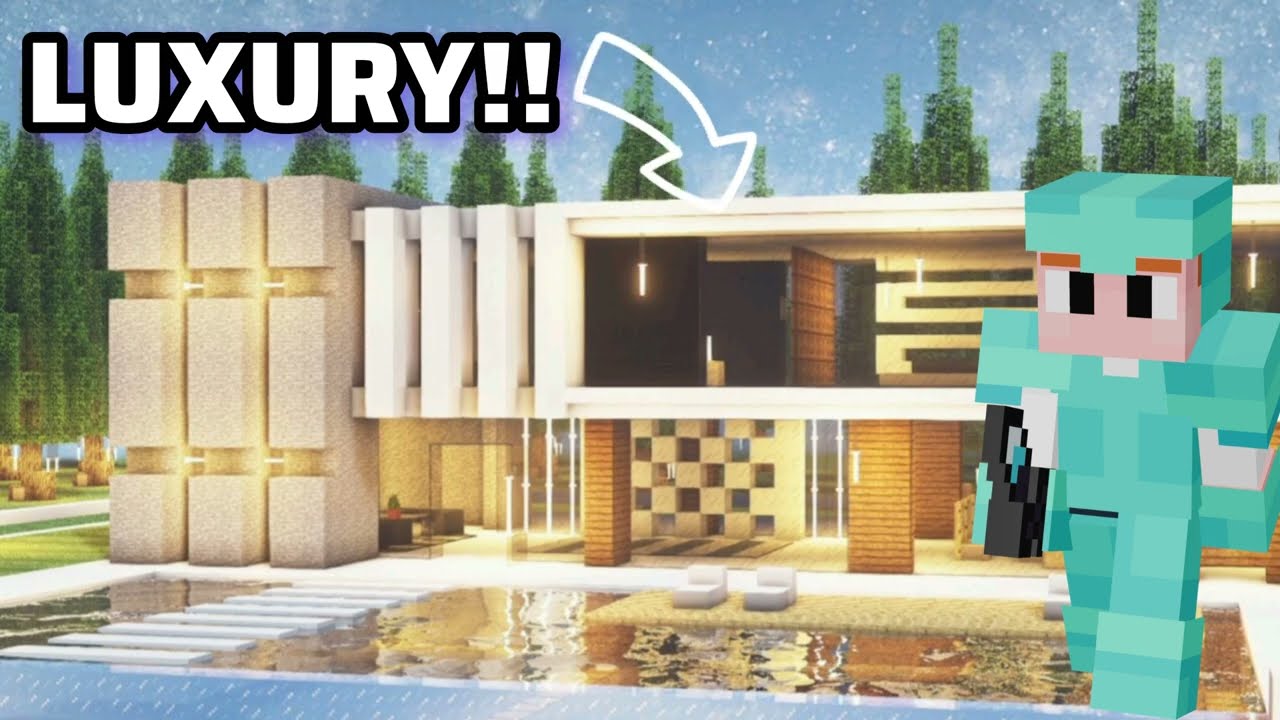How to Make a LUXURY MODERN MANSION in Bloxd.io 🔥 | Easy Build Tutorial