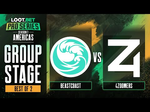 beastcoast vs 4 Zoomers Game 2 - Pro Series 7 AM: Group Stage w/ rkryptic & ET