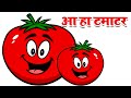 आ हा टमाटर Hindi Rhymes For Children Tomato Song Riya Kids Tv