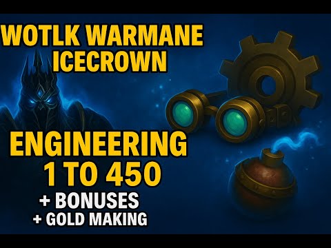 WotLK Warmane Icecrown - Engineering 1 to 450 (x3), Bonuses and Gold Making