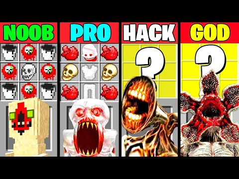 Minecraft Battle: BEST SCP COMPILATION CRAFTING CHALLENGE - NOOB vs PRO vs HACKER vs GOD ~ Animation
