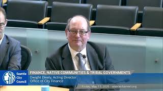 Finance, Native Communities and Tribal Governments Committee 5/15/2026