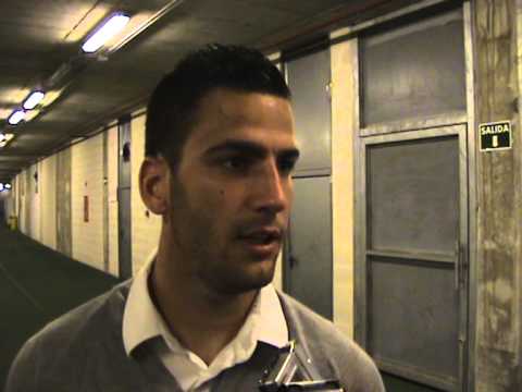 Edgar ( UD Almería B) tras vencer al San Roque de Lepe