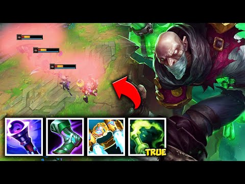 TRIPLE MAGIC PEN SINGED DOES TRUE DAMAGE WITH POISON! (TOXIC GAS) - League of Legends