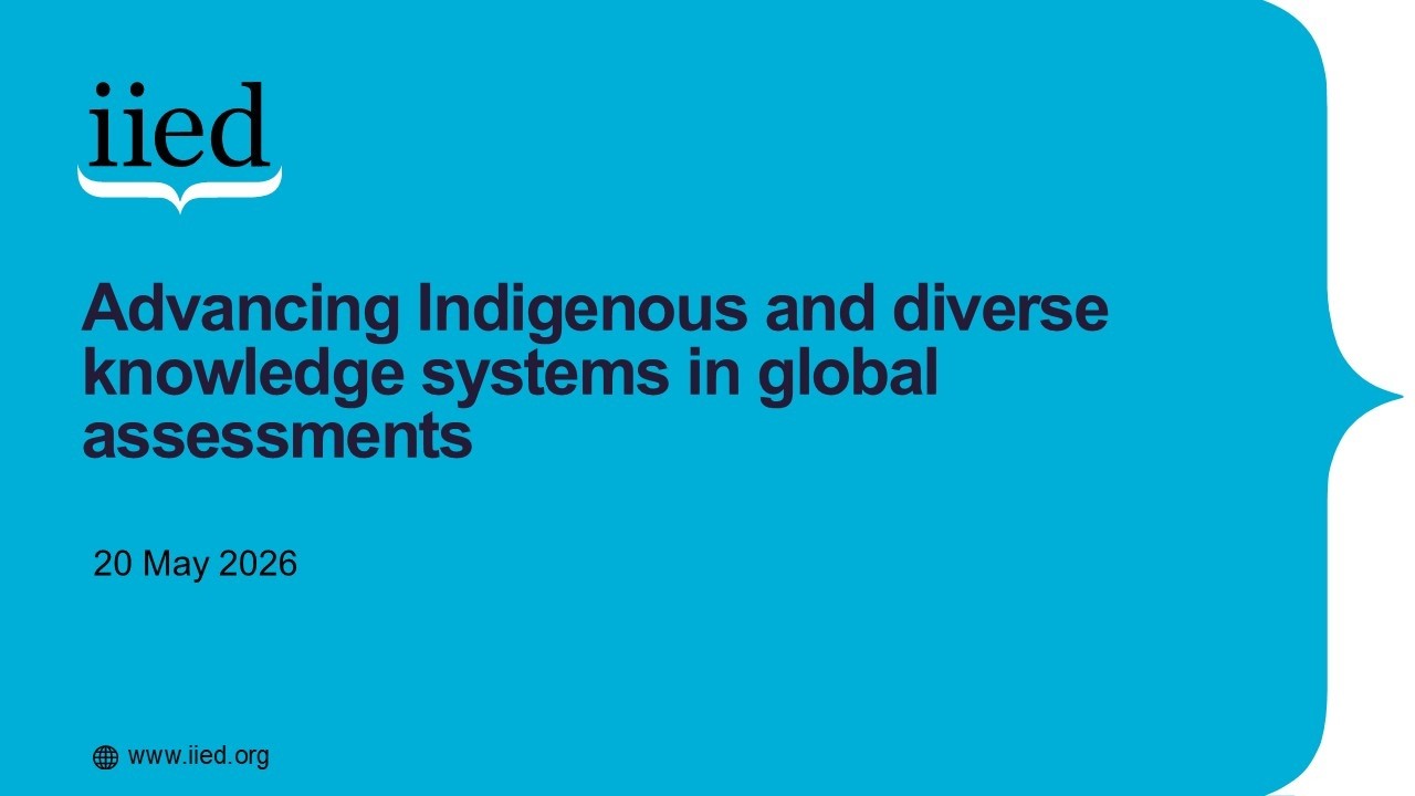 Advancing Indigenous and diverse knowledge systems in global assessments