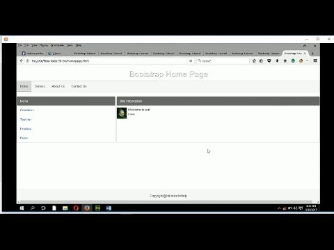 Bootstrap responsive webpage
