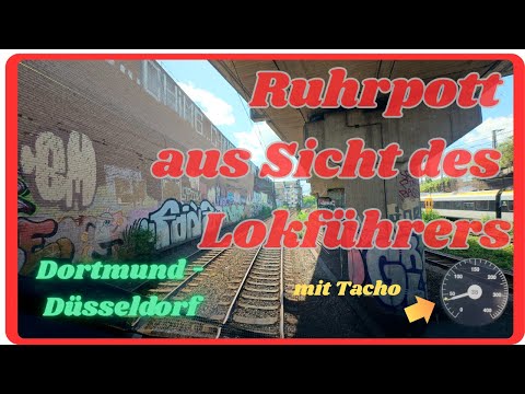 Dortmund nach Düsseldorf als Lokführer im ICE der Deutschen Bahn! Mit Tacho in Echtzeit!