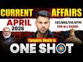 Current Affairs April 2026 Monthly Current Affairs SSC CDS NDA NTPC Railway All Exams